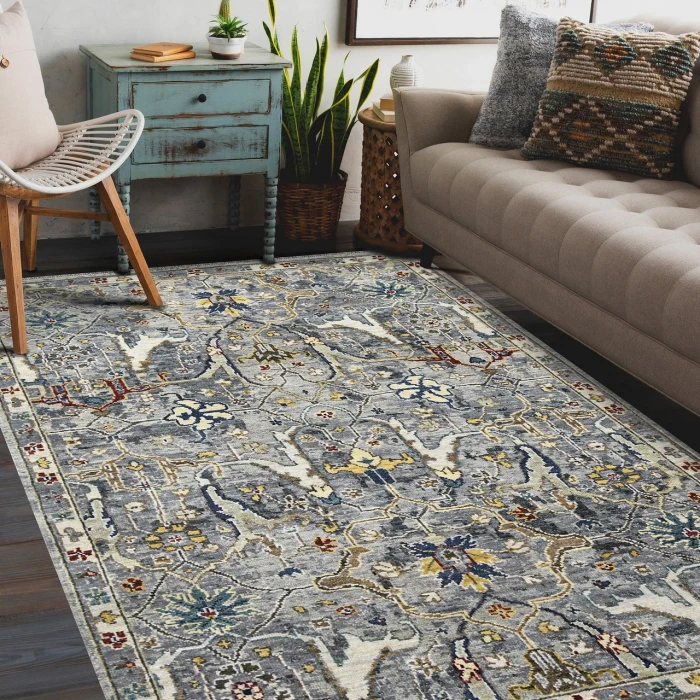 Amer Nuit Arabe Deep Silver NUI-74 9ft. x 12ft. Rect. Rug