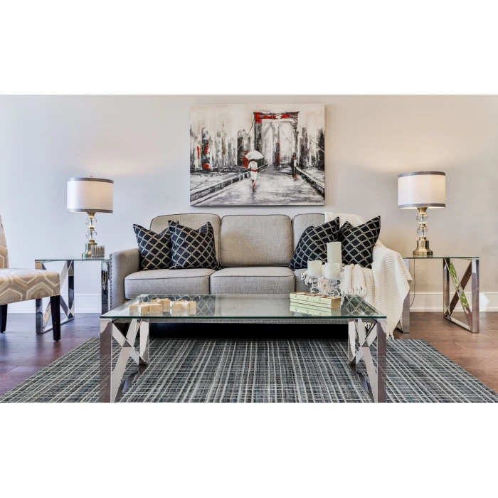 Amer Paradise Lorette Gray Hand-Woven Wool Blend Area Rug 2'x3'