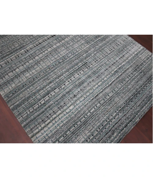 Amer Paradise Lorette Gray/Blue Hand-Woven Wool Blend Area Rug 2'x3'