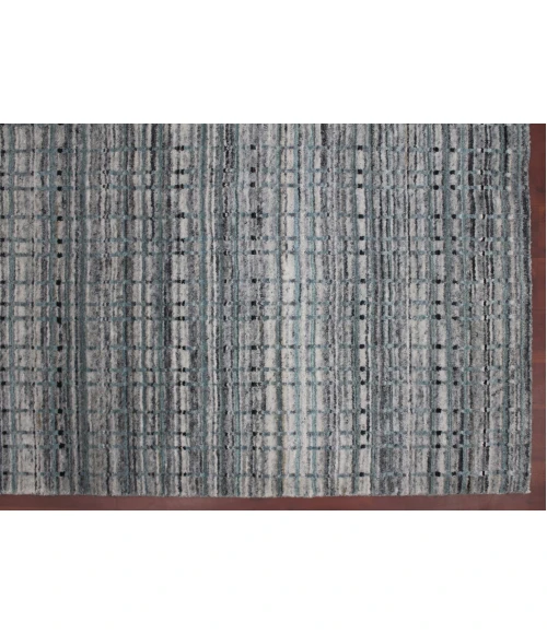 Amer Paradise Lorette Gray/Blue Hand-Woven Wool Blend Area Rug 2'x3'