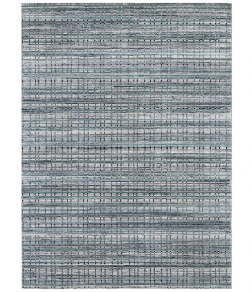 Amer Paradise Lorette Gray/Blue Hand-Woven Wool Blend Area Rug 2'x3'