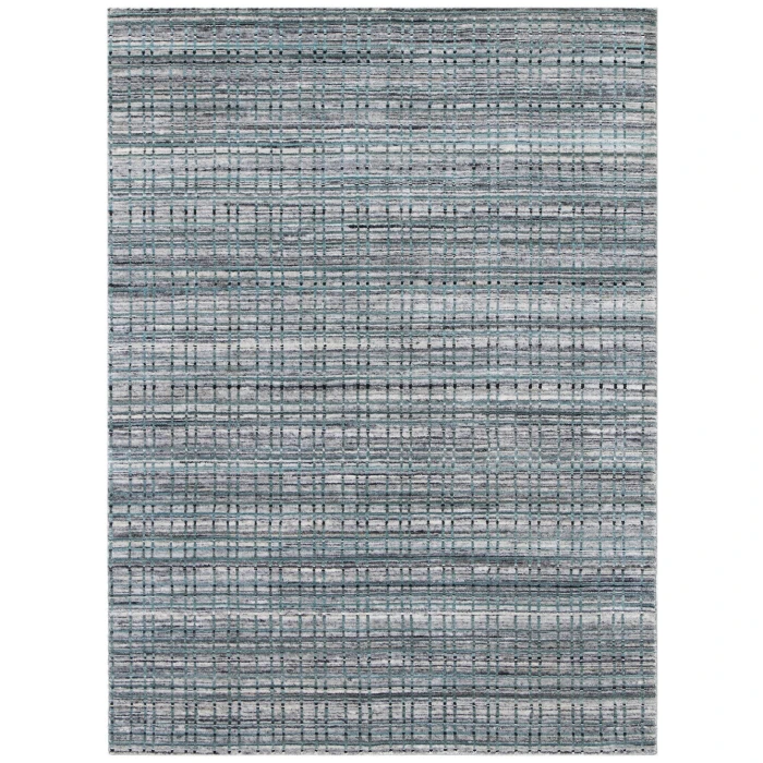 Amer Paradise Lorette Gray/Blue Hand-Woven Wool Blend Area Rug 3'x5'
