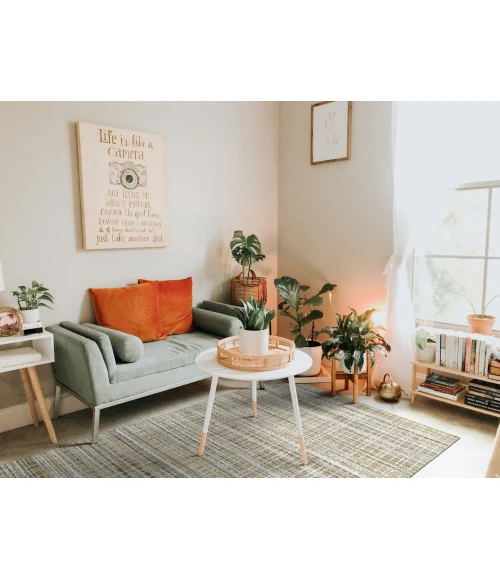 Amer Paradise Lorette Gold Hand-Woven Wool Blend Area Rug 2'x3'