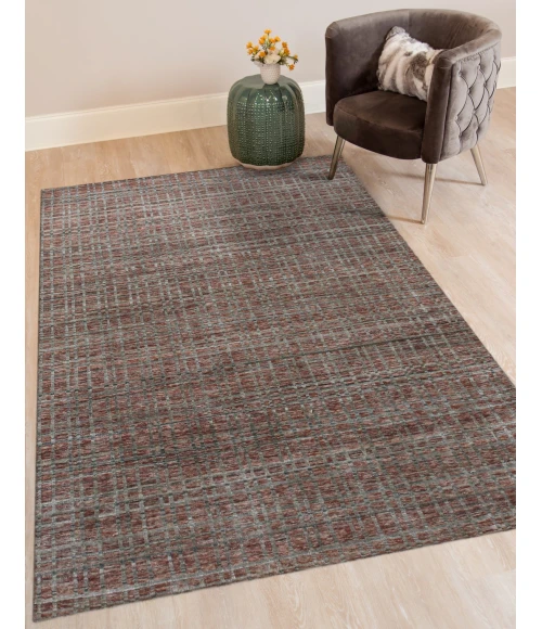 Amer Paradise Lorette Brick Red Hand-Woven Wool Blend Area Rug 2'x3'