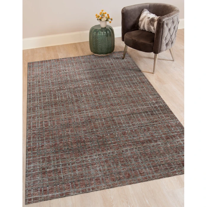 Amer Paradise Lorette Brick Red Hand-Woven Wool Blend Area Rug 3'x5'