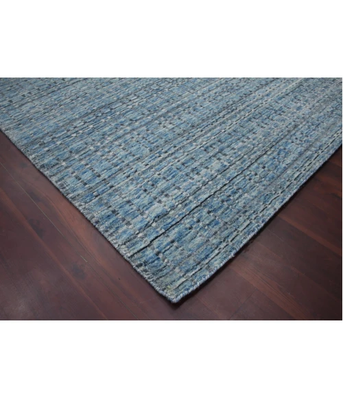 Amer Paradise Lorette Blue Hand-Woven Wool Blend Area Rug 3'x5'