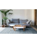 Amer Paradise Lorette Blue Hand-Woven Wool Blend Area Rug 3'x5'