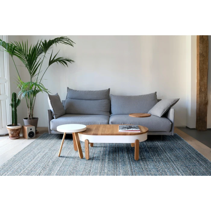 Amer Paradise Lorette Blue Hand-Woven Wool Blend Area Rug 3'x5'