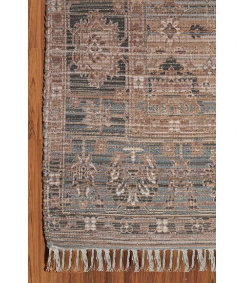 Amer Prairie Hays Blue/Green Jute/Polyester Flatweave Area Rug 5'x7'6"