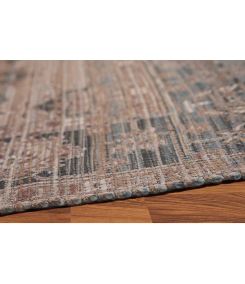 Amer Prairie Hays Blue/Green Jute/Polyester Flatweave Area Rug 5'x7'6"