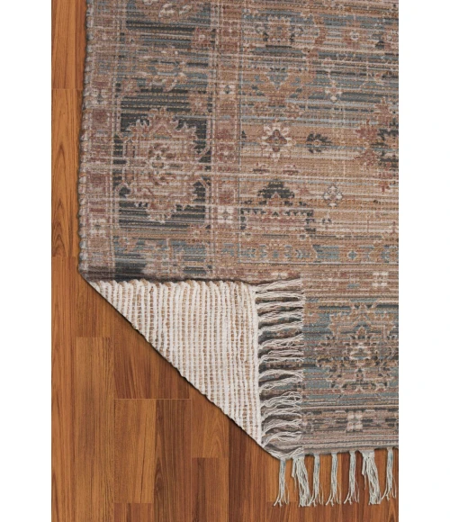 Amer Prairie Hays Blue/Green Jute/Polyester Flatweave Area Rug 5'x7'6"