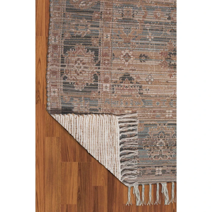 Amer Prairie Hays Blue/Green Jute/Polyester Flatweave Area Rug 3'6"x5'6"
