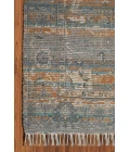 Amer Prairie Andover Blue/Orange Jute/Polyester Flatweave Area Rug 5'x7'6"