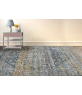 Amer Prairie Andover Blue/Orange Jute/Polyester Flatweave Area Rug 5'x7'6"