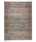 Amer Prairie Larson Blue/Red Jute/Polyester Flatweave Area Rug 3'6"x5'6"