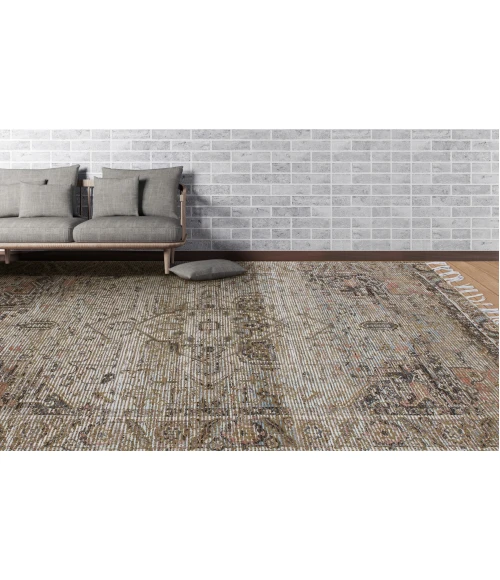 Amer Prairie Roeland Blue/Pink Jute/Polyester Flatweave Area Rug 5'x7'6"