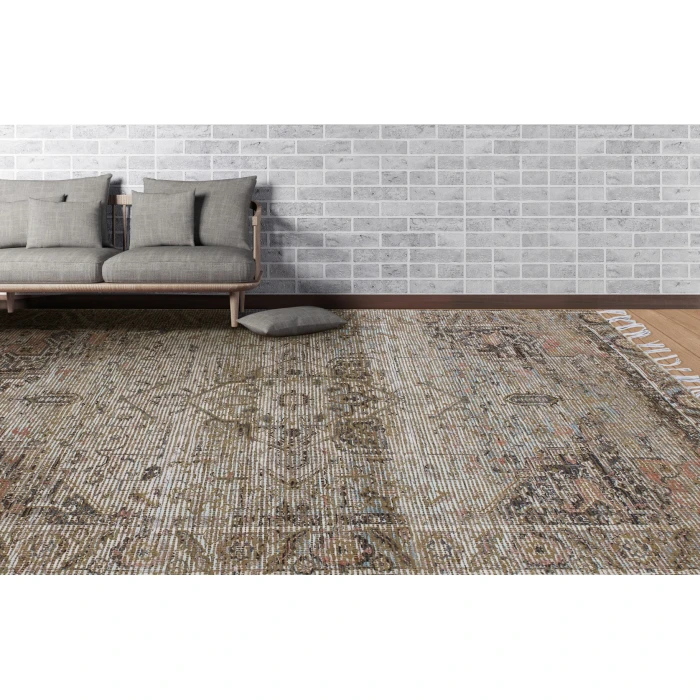 Amer Prairie Roeland Blue/Pink Jute/Polyester Flatweave Area Rug 2'x3'