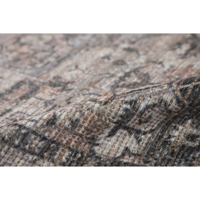 Amer Prairie Sprail Grey/Pink Jute/Polyester Flatweave Area Rug 2'x3'
