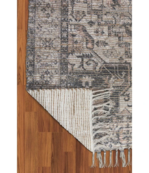 Amer Prairie Sprail Grey/Pink Jute/Polyester Flatweave Area Rug 2'x3'