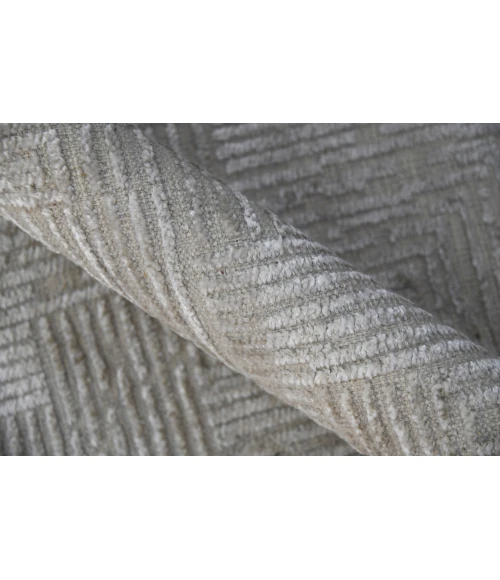 Amer Quartz Desoto Ivory Hand-Knotted Wool Blend Area Rug 10'x14'