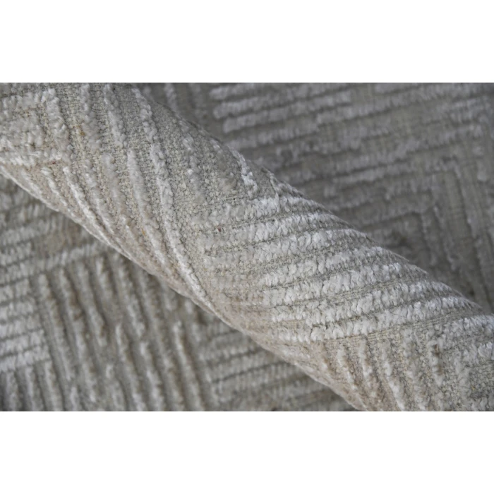 Amer Quartz Desoto Ivory Hand-Knotted Wool Blend Area Rug 9'x12'