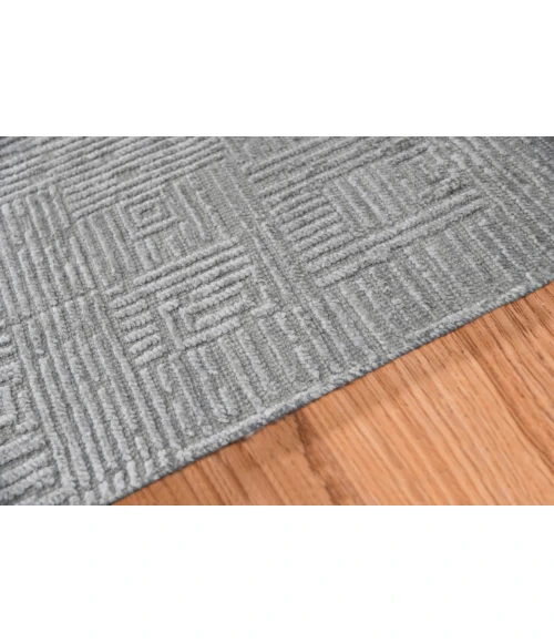 Amer Quartz Desoto Silver Hand-Knotted Wool Blend Area Rug 8'x10'