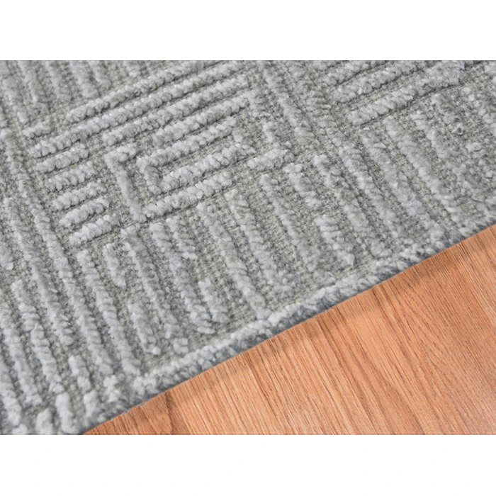 Amer Quartz Desoto Silver Hand-Knotted Wool Blend Area Rug 9'x12'