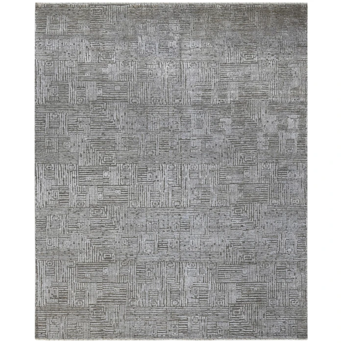 Amer Quartz Desoto Smoke Hand-Knotted Wool Blend Area Rug 8'x10'