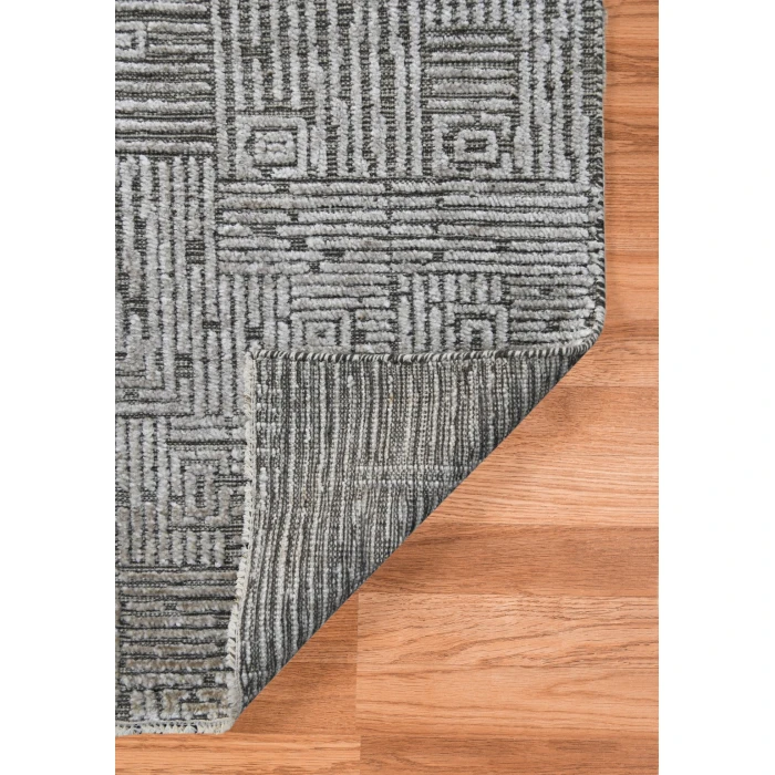 Amer Quartz Desoto Smoke Hand-Knotted Wool Blend Area Rug 8'x10'