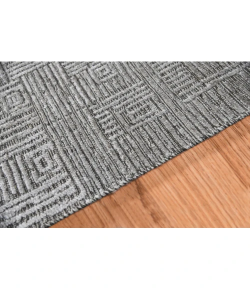 Amer Quartz Desoto Smoke Hand-Knotted Wool Blend Area Rug 9'x12'