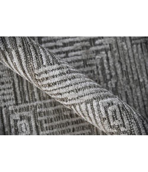 Amer Quartz Desoto Smoke Hand-Knotted Wool Blend Area Rug 9'x12'