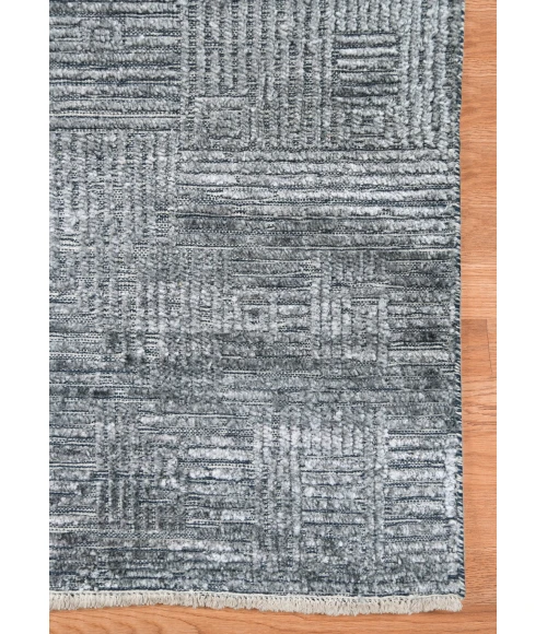 Amer Quartz Desoto Indigo Hand-Knotted Wool Blend Area Rug 9'x12'