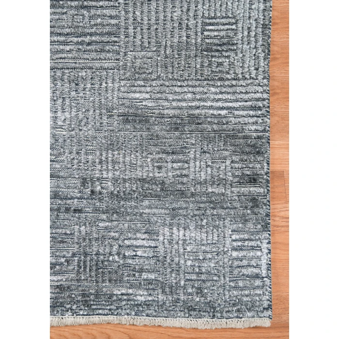Amer Quartz Desoto Indigo Hand-Knotted Wool Blend Area Rug 9'x12'