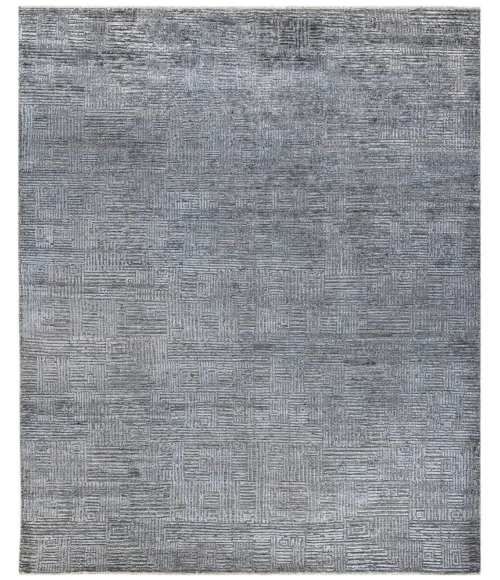 Amer Quartz Desoto Indigo Hand-Knotted Wool Blend Area Rug 9'x12'