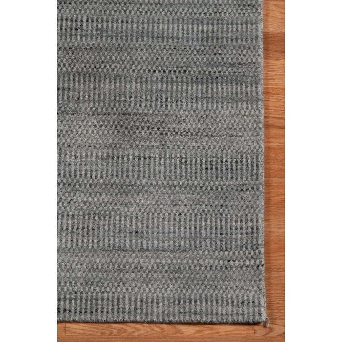 Amer Raffia Kinston Silver Hand-woven Wool Blend Area Rug 5'x8'