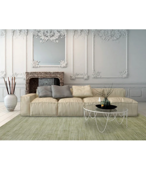 Amer Raffia Kinston Green Hand-woven Wool Blend Area Rug 5'x8'