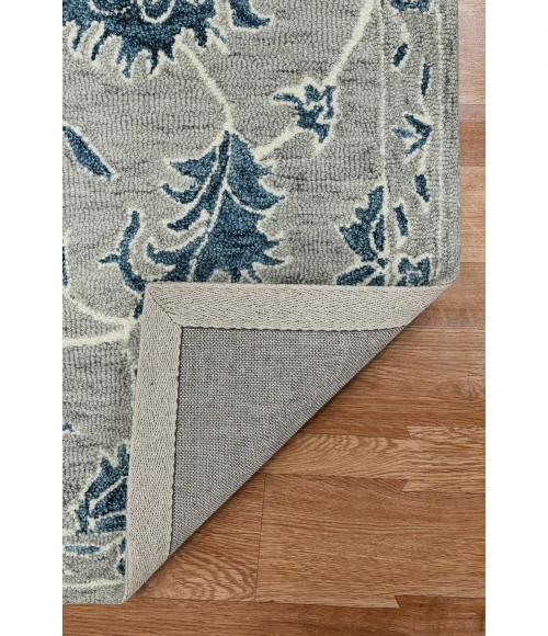 Amer Romania Hope Gray Hand-Hooked Wool Area Rug 5'x8'