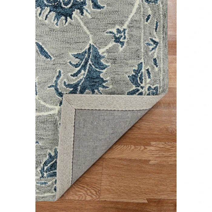 Amer Romania Hope Gray Hand-Hooked Wool Area Rug 5'x8'
