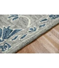 Amer Romania Hope Gray Hand-Hooked Wool Area Rug 5'x8'