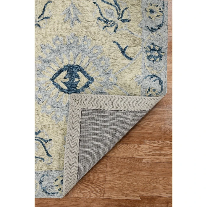 Amer Romania Newburg Light Blue Hand-Hooked Wool Area Rug 2'x3'