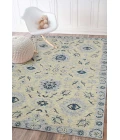 Amer Romania Newburg Light Blue Hand-Hooked Wool Area Rug 5'x8'