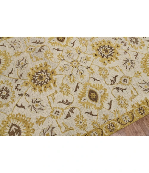 Amer Romania Newburg Gold Hand-Hooked Wool Area Rug 2'x3'