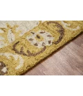 Amer Romania Newburg Gold Hand-Hooked Wool Area Rug 2'x3'
