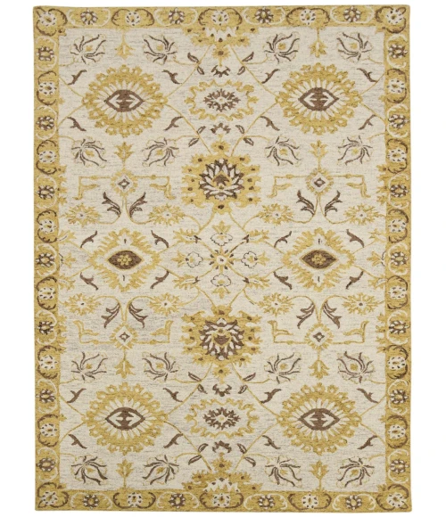 Amer Romania Newburg Gold Hand-Hooked Wool Area Rug 2'x3'