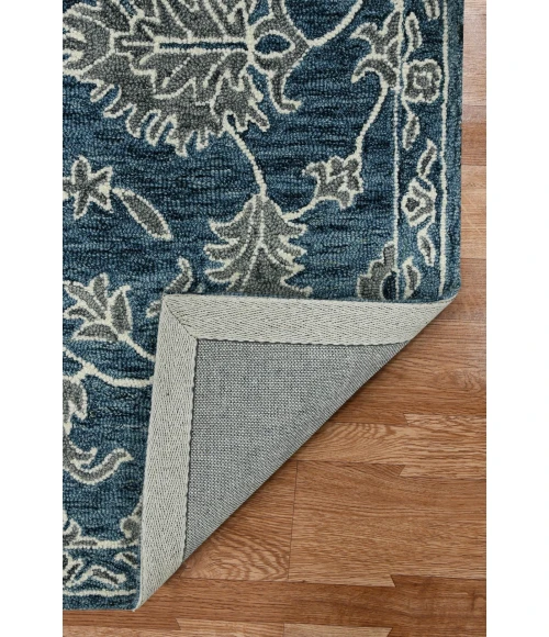 Amer Romania Hope Navy Hand-Hooked Wool Area Rug 8'x10'