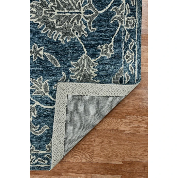 Amer Romania Hope Navy Hand-Hooked Wool Area Rug 2'x3'