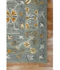 Amer Romania Pecos Gray/Orange Hand-Hooked Wool Area Rug 8'x10'