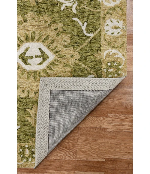 Amer Romania Newburg Olive Green Hand-Hooked Wool Area Rug 9'x13'