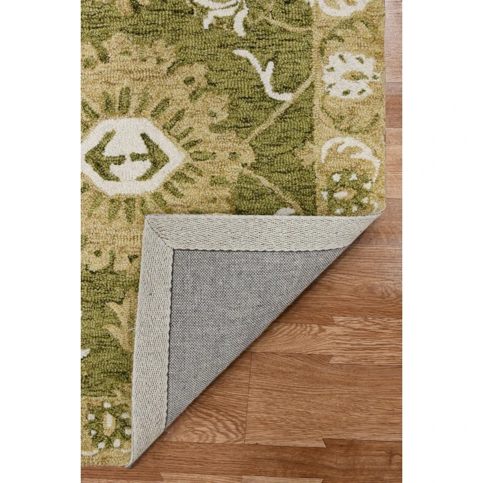 Amer Romania Newburg Olive Green Hand-Hooked Wool Area Rug 2'x3'