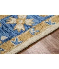 Amer Romania Pecos Blue Hand-Hooked Wool Area Rug 5'x8'